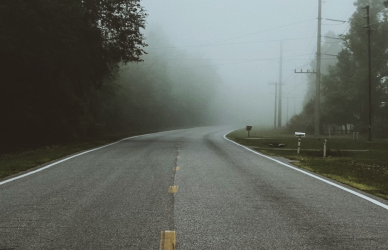 foggy highway