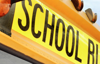 Close up of school bus