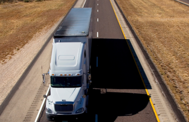 semi truck on highway