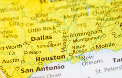 Map of the southeastern united states