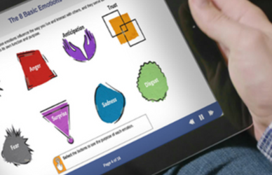 carriersEdge emotional intelligence training screen on tablet