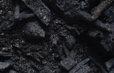 charred remains after a fire