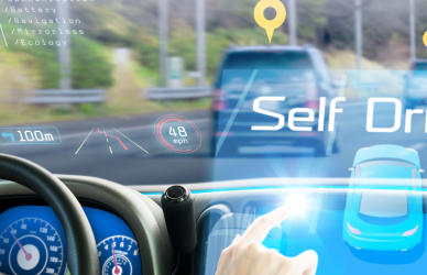 interior of self driving vehicle