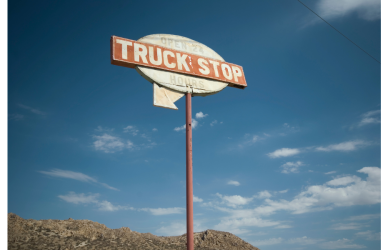 Truck stop sign. Discover the best truck stop food recommended by real truckers