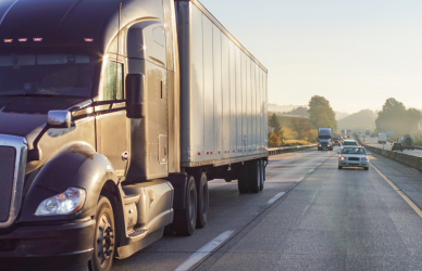 semi truck on highway