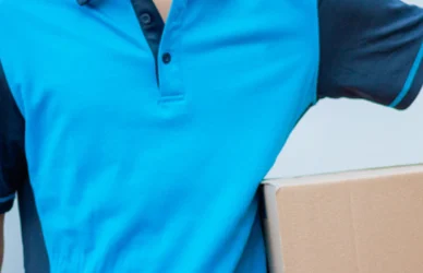 Delivery driver with box