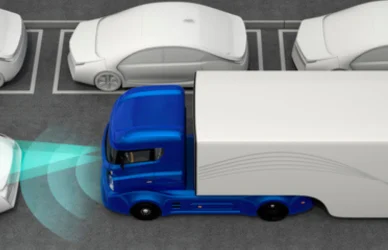 Automatic braking semi truck