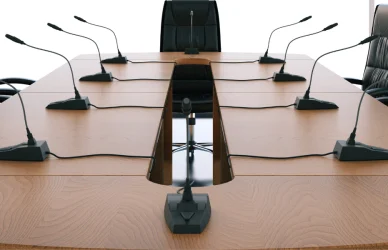 board room table with chairs