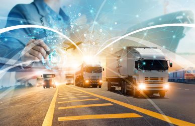 Transport and logistic concept, Manager and engineer checking and control logistic network distribution and customer data for logistic Import export on global network background