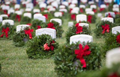 Wreaths at Arlington National cemetery