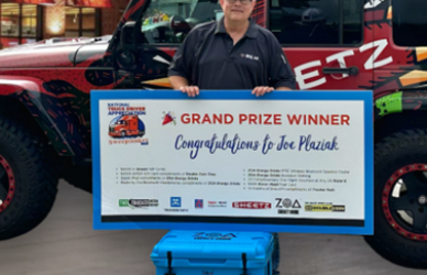 Joe Plaziak from Temple, Texas is the grand prize winner of the third annual National Truck Driver Appreciation Sweepstakes