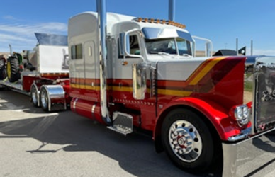 ) This 2024 Peterbilt 389 from Davis Bros. Designs won the top prize in the 2024 MATS Big Rig Build-Off. Brian and Tom Davis will return to defend their title with a new build in this year's competition.