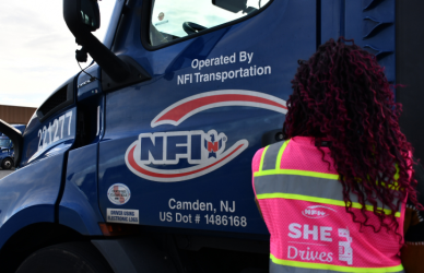 Kaitlyn Cambria, Recruitment Marketing Manager at NFI Industries, shared insights into her work fostering an inclusive environment for women in trucking. As a proud dog owner of a two-year-old German Shepherd named Basil, Kaitlyn’s personal stories add a unique touch to her professional mission at NFI. But her focus on creating a safe, supportive community for drivers is what truly sets NFI apart.