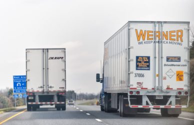 Werner semi truck on road