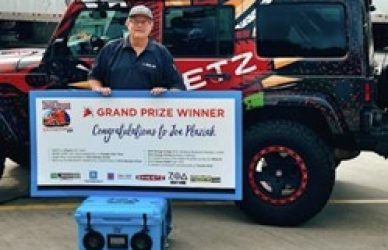 joe plaziak, driver for big m transportion wins the grand prize for the Sheetz and Trucker Path National Driver Appreciation Week Sweepstakes